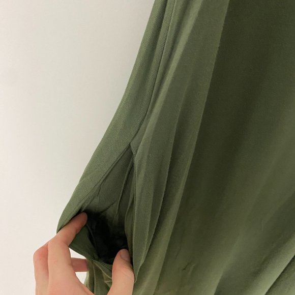 Lulus Olive Green Swing Mini Dress Womens Small Sleeveless Summer Flirty Jersey - Picture 4 of 9